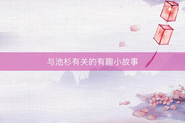 与池杉有关的有趣小故事