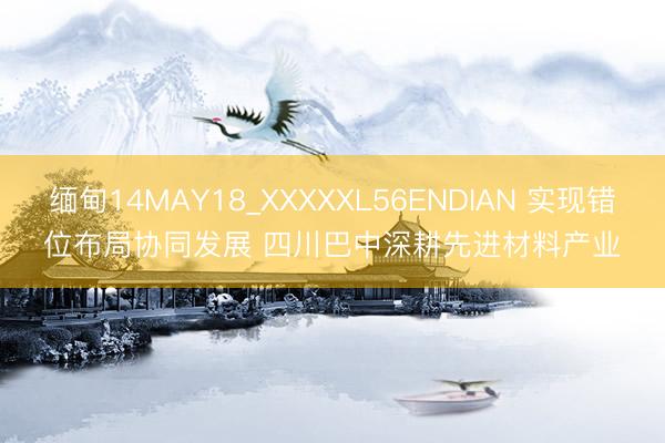 缅甸14MAY18_XXXXXL56ENDIAN 实现错位布局协同发展 四川巴中深耕先进材料产业
