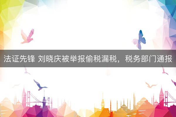法证先锋 刘晓庆被举报偷税漏税，税务部门通报