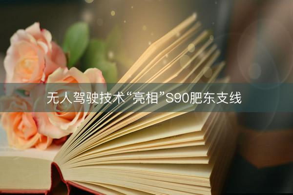 无人驾驶技术“亮相”S90肥东支线 　