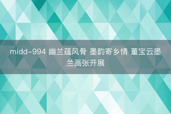 midd-994 幽兰蕴风骨 墨韵寄乡情 董宝云墨兰画张开展