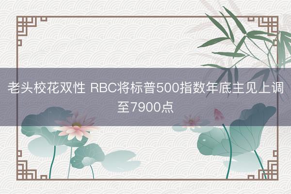 老头校花双性 RBC将标普500指数年底主见上调至7900点