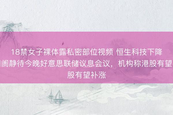 18禁女子裸体露私密部位视频 恒生科技下降，阛阓静待今晚好意思联储议息会议，机构称港股有望补涨